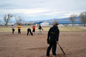 The Mineral County High softball team held its first official practice on the softball field last week, and the girls are excited.
