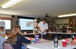 EMS personnel attended a hands-on training class in treating athletic injuries at the Mineral County Fire Department building.