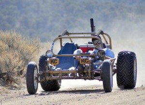 Heidi Bunch A contestant in the High Desert Rally races the off-road track in Mineral County Saturday.
