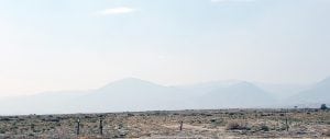 Mount Grant was barely visible during the early part of the week due to lingering smoke from nearby wildfires.